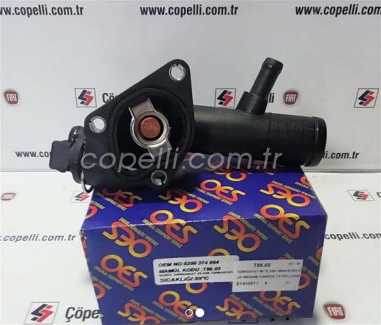 T96.03 - TERMOSTAT 89 °C K9K BRAKETSIZ CLIO KANGOO 1.5 DCI LOGAN 8200374994 820074346 8200954288 8200558758 / OES