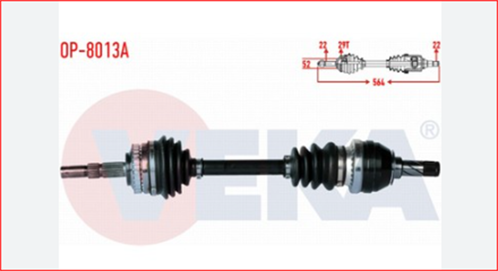 VEKA-OP8013A - KOMPLE AKS L ON CORSA B (93-01) 1.6 ABSLI 1993-2000(OP-8013A) 374259 (OP-8013A) / VEKA