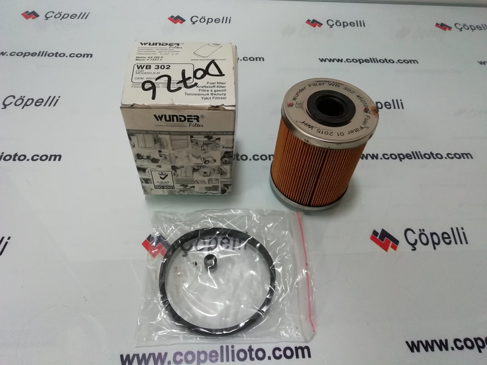 WB 302 - MAZOT FILTRESI, MOVANO E.M 4501003 -SF115-P 733/1 X-KX 206D (SF-115 ) 7701044913 / WUNDER