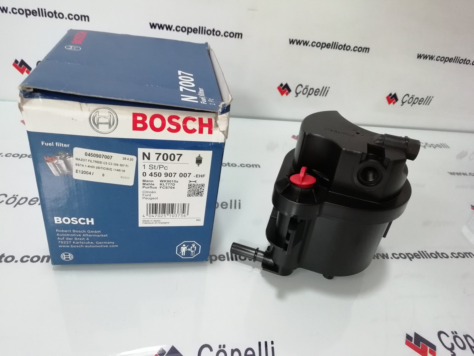 0450907007 - MAZOT FILTRESI C2 C3 206 307 FIESTA 1.4HDI ISITICISIZ 1148119 1677302,190199,190199SU00100892,2S6Q91 / BOSCH