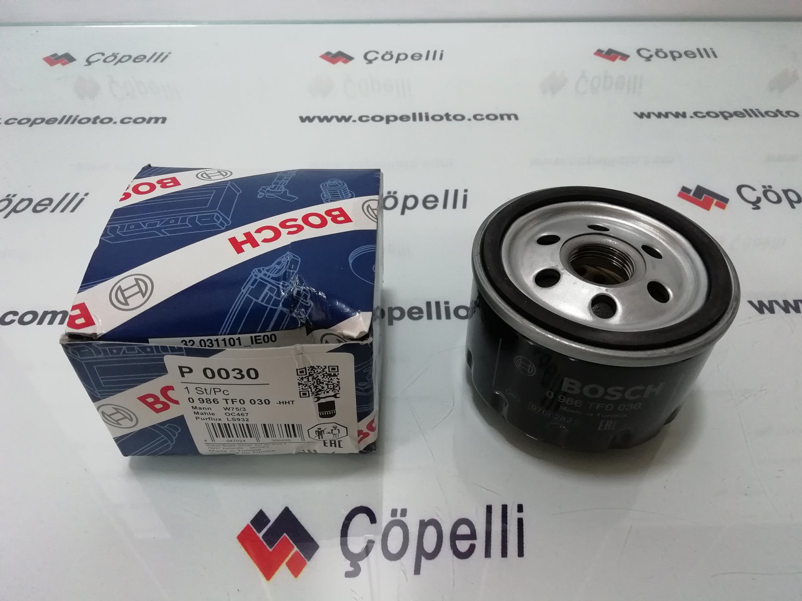 0986TF0030 - YAG FILTRESI CLIO-KANGOO-LAGUNA-MEGANE-MODUS DACIA LOGAN -*10- OE3078 OP643 3 ORTA TIP / BOSCH