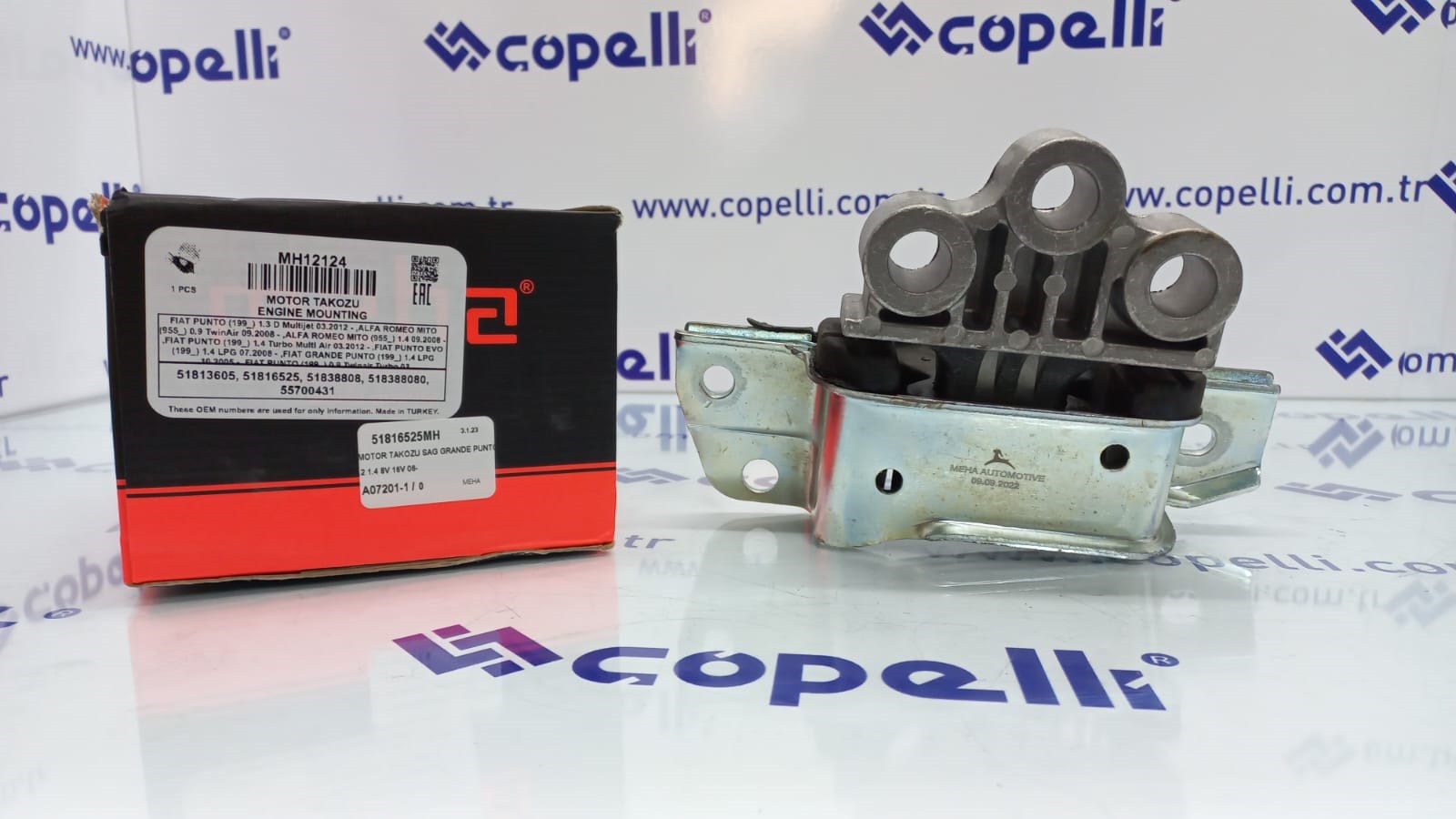 51816525MH - (12124)MOTOR TAKOZU SAG GRANDE PUNTO 1.2 1.4 8V 16V 06- / MEHA