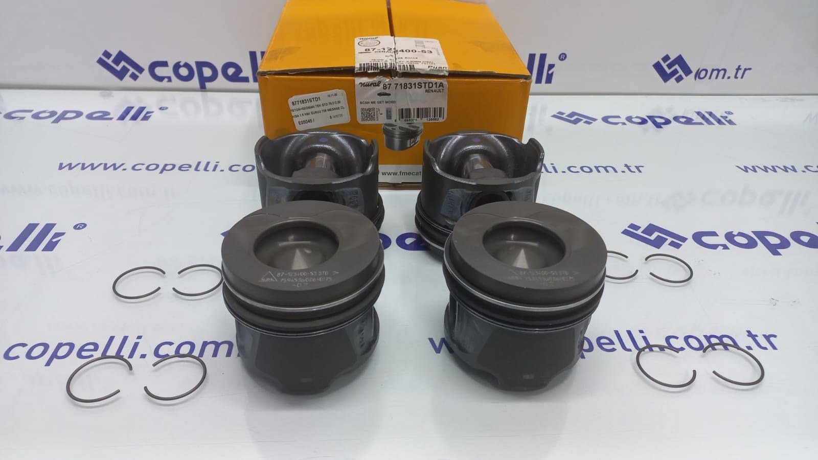 8771831STD1 - PISTON+SEGMAN TEK STD 76.0 0.20 KISA 1.5 K9K EURO3 728 MEGANE CLIO MEGANE II / GOETZE