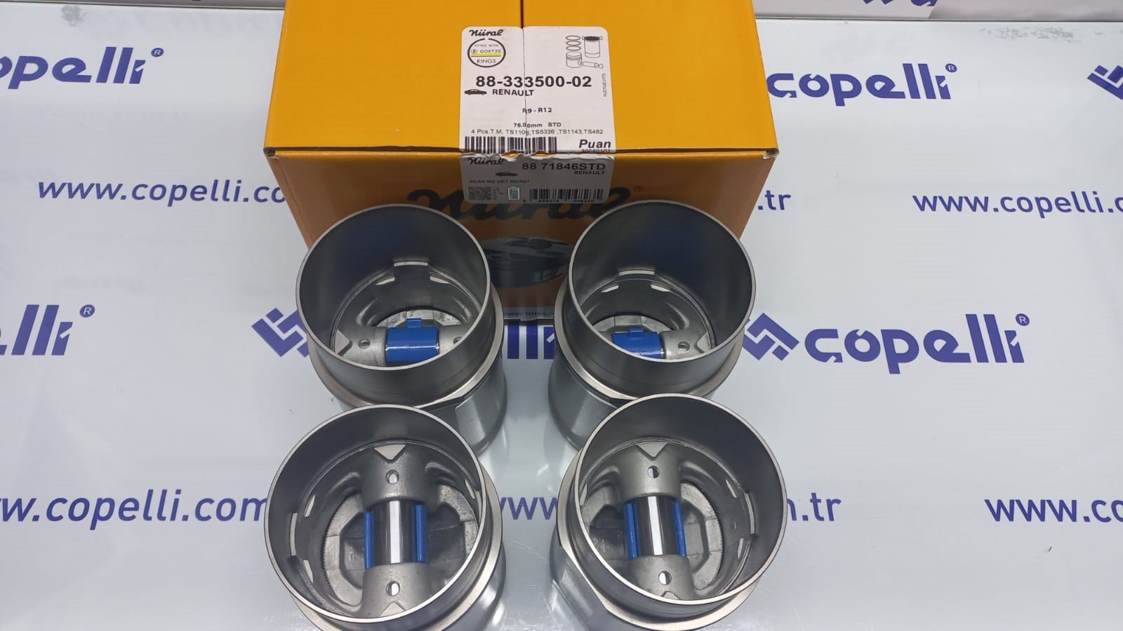 8871846STD - MOTOR KITI-NURAL-PISTON+SEGMAN+GOMLEK (TEK) 1400>R9 R12>TOROS YEN-7904000-7904001 / GOETZE