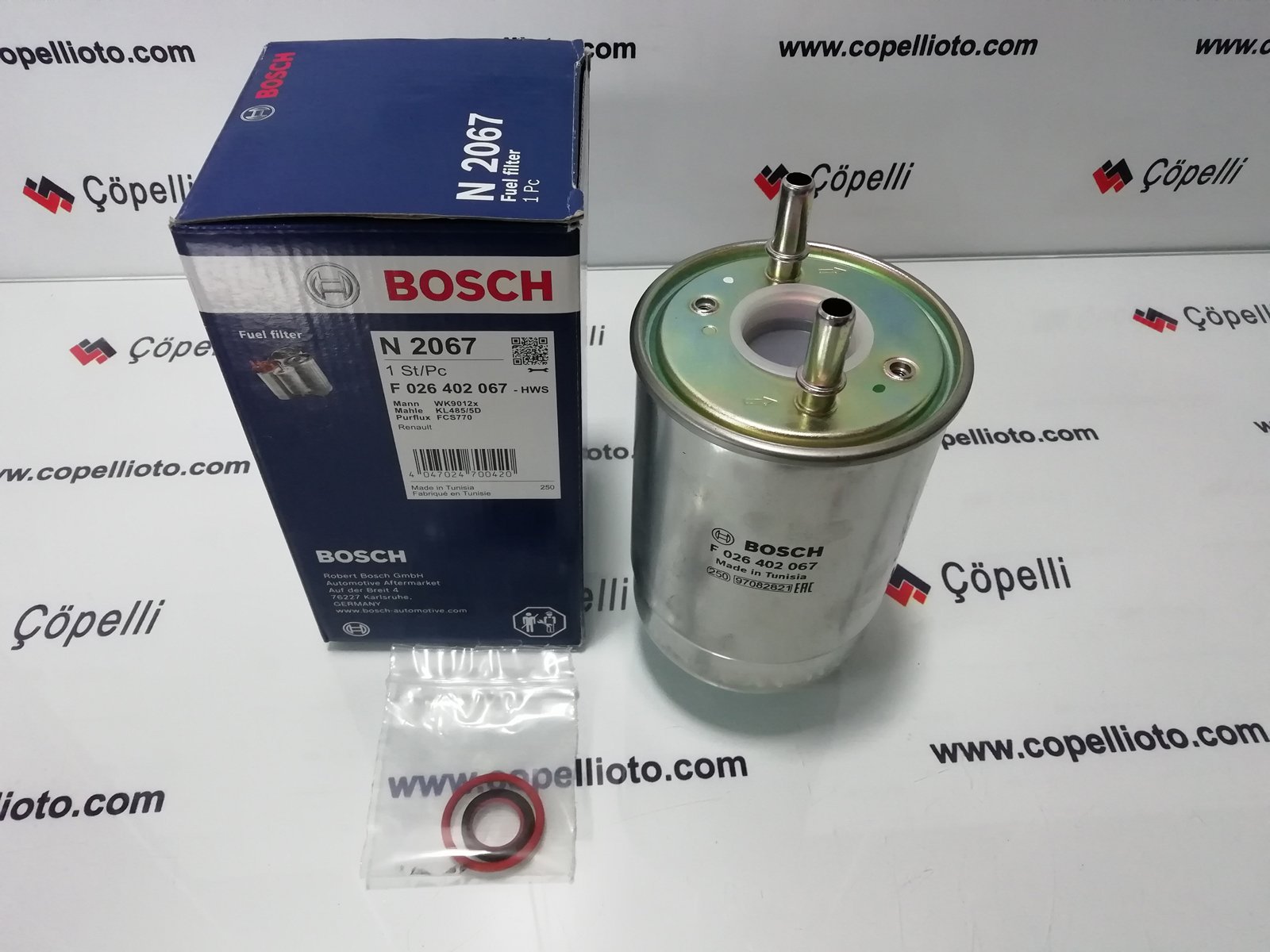 F026402067 - YAKIT FILTRESI FLUENCE MEGANE III 1.5 DCI 164009384 7701478821 8201046788 8201015126 8201015125 1541 / BOSCH