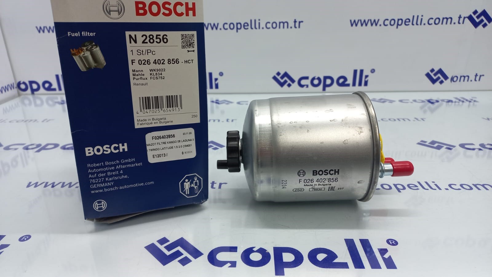 F026402856 - MAZOT FILTRE KANGO 08 LAGUNA III TWINGO LATITUDE 1.5 2.0 (164001137R) / BOSCH