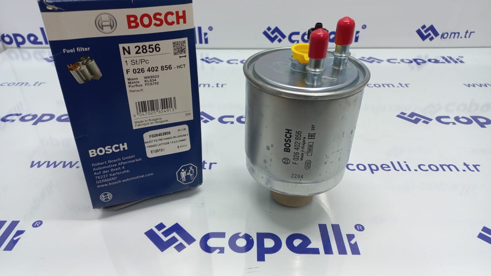 F026402856 - MAZOT FILTRE KANGO 08 LAGUNA III TWINGO LATITUDE 1.5 2.0 (164001137R) / BOSCH