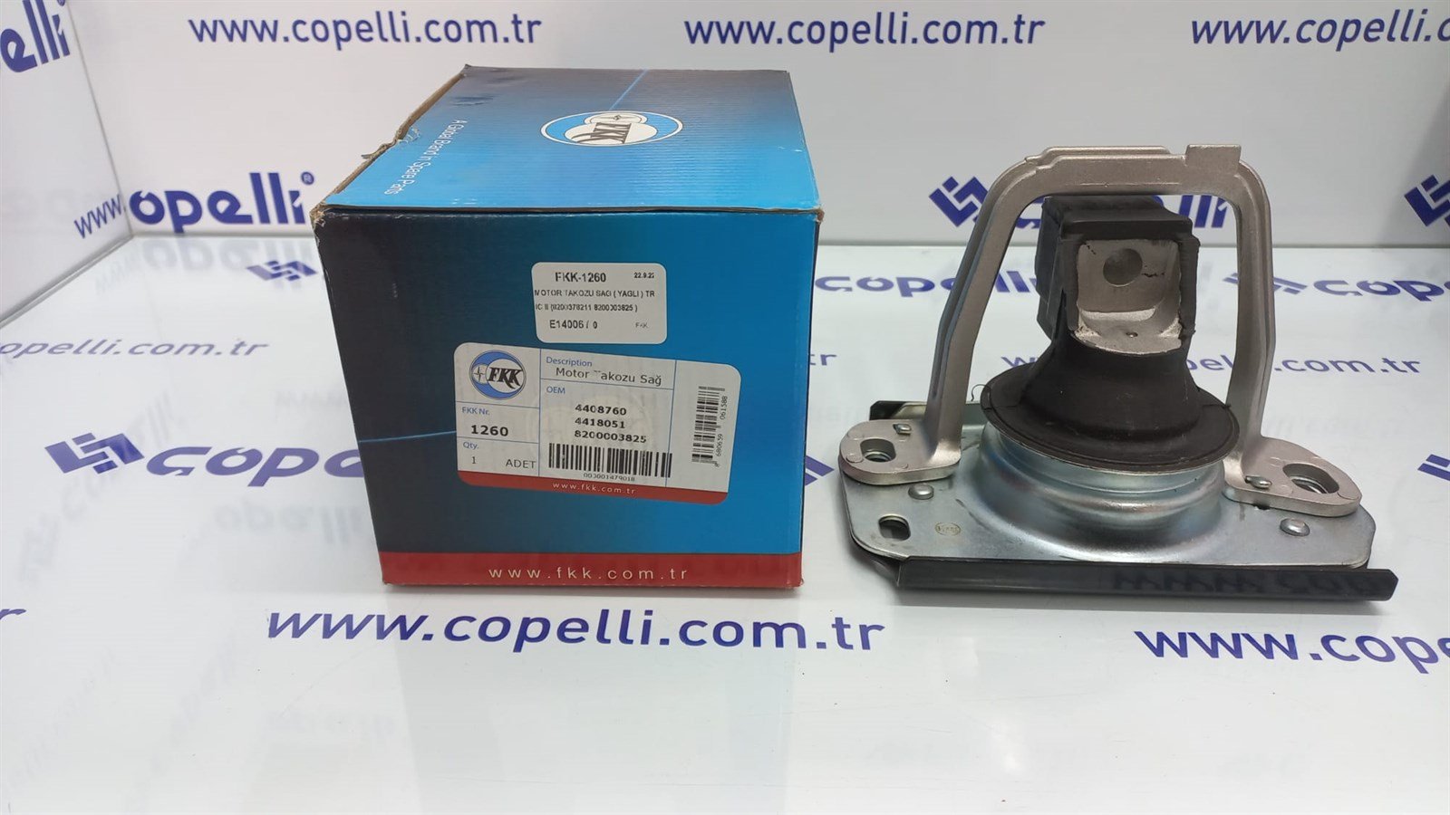 FKK-1260 - MOTOR TAKOZU SAG ( YAGLI ) TRAFIC II (8200378211 8200003825 ) / FKK