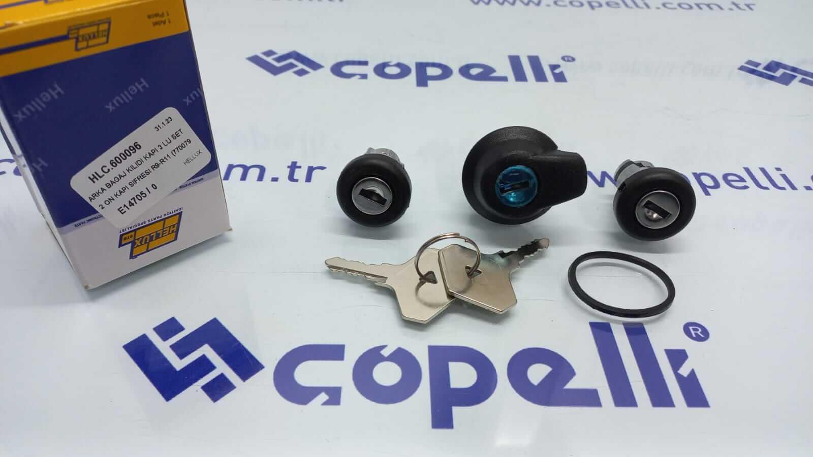 HLC.600096 - ARKA BAGAJ KILIDI KAPI 3 LU SET 2 ON KAPI SIFRESI R9-R11 (7700795759 )-HELLUX-RENAULT / HELLUX