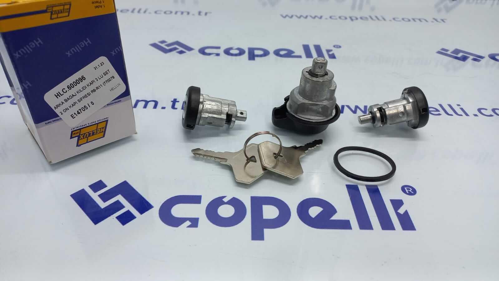 HLC.600096 - ARKA BAGAJ KILIDI KAPI 3 LU SET 2 ON KAPI SIFRESI R9-R11 (7700795759 )-HELLUX-RENAULT / HELLUX