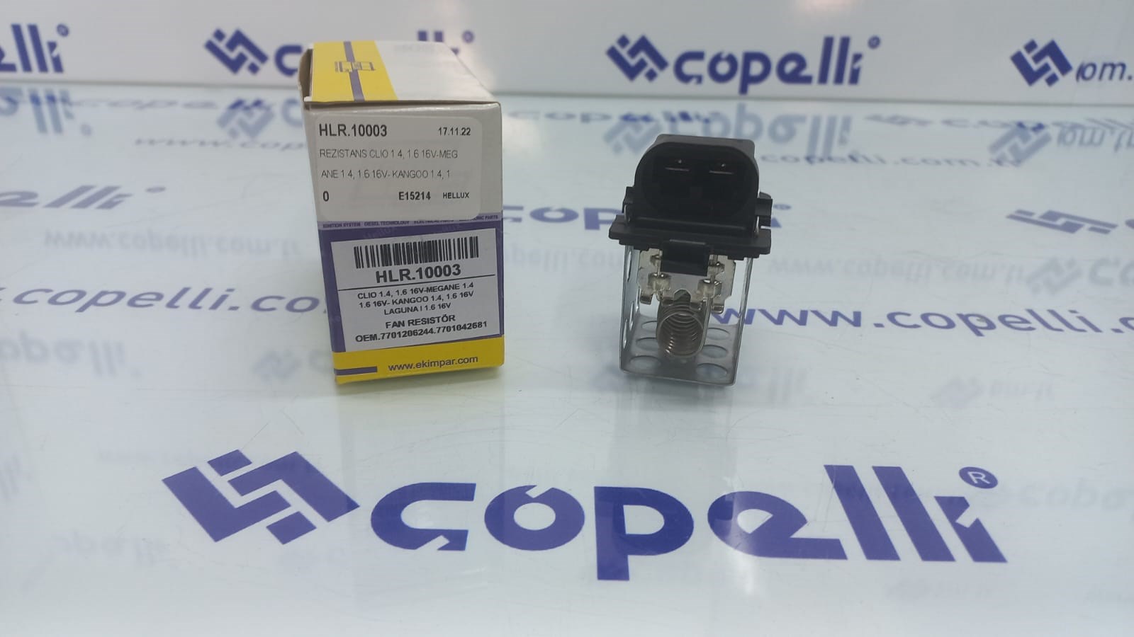 HLR.10003 - REZISTANS CLIO 1.4, 1.6 16V-MEGANE 1.4, 1.6 16V- KANGOO 1.4, 1.6 16V-LAGUNA I 1.6 16V (7701206244 77 / HELLUX