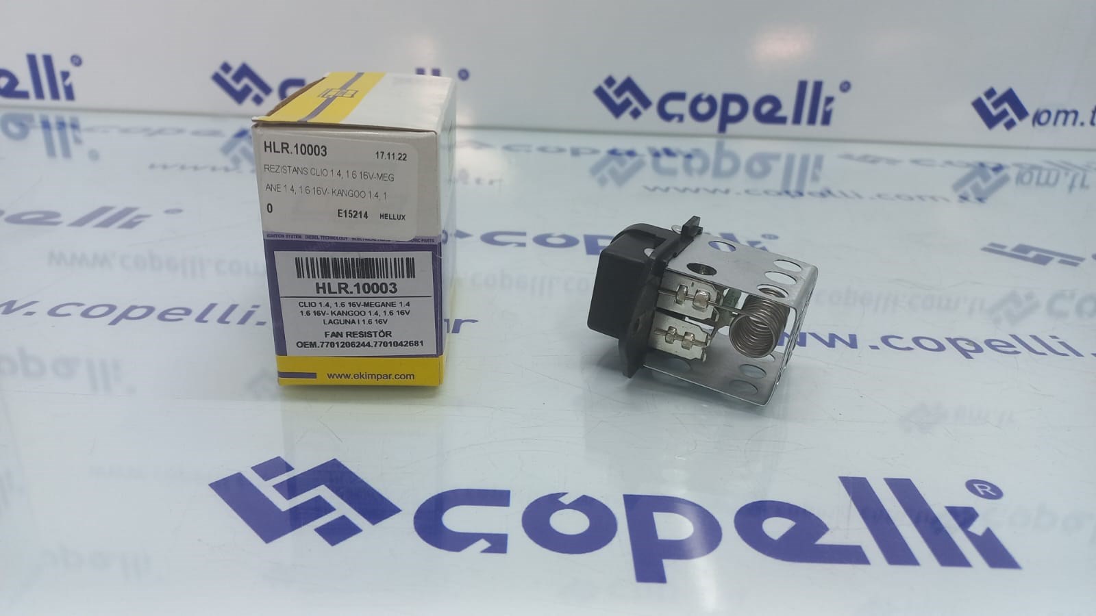 HLR.10003 - REZISTANS CLIO 1.4, 1.6 16V-MEGANE 1.4, 1.6 16V- KANGOO 1.4, 1.6 16V-LAGUNA I 1.6 16V (7701206244 77 / HELLUX