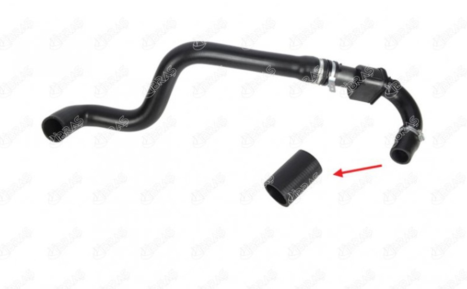 IBRAS-11159 - TURBO HORTUM KUCUK PLASTIK PARCA HARIC 38mm x 48mm = 7cm 1.5 DCI LOGAN I SANDERO I MEGANE II SCENIC / IBRAS