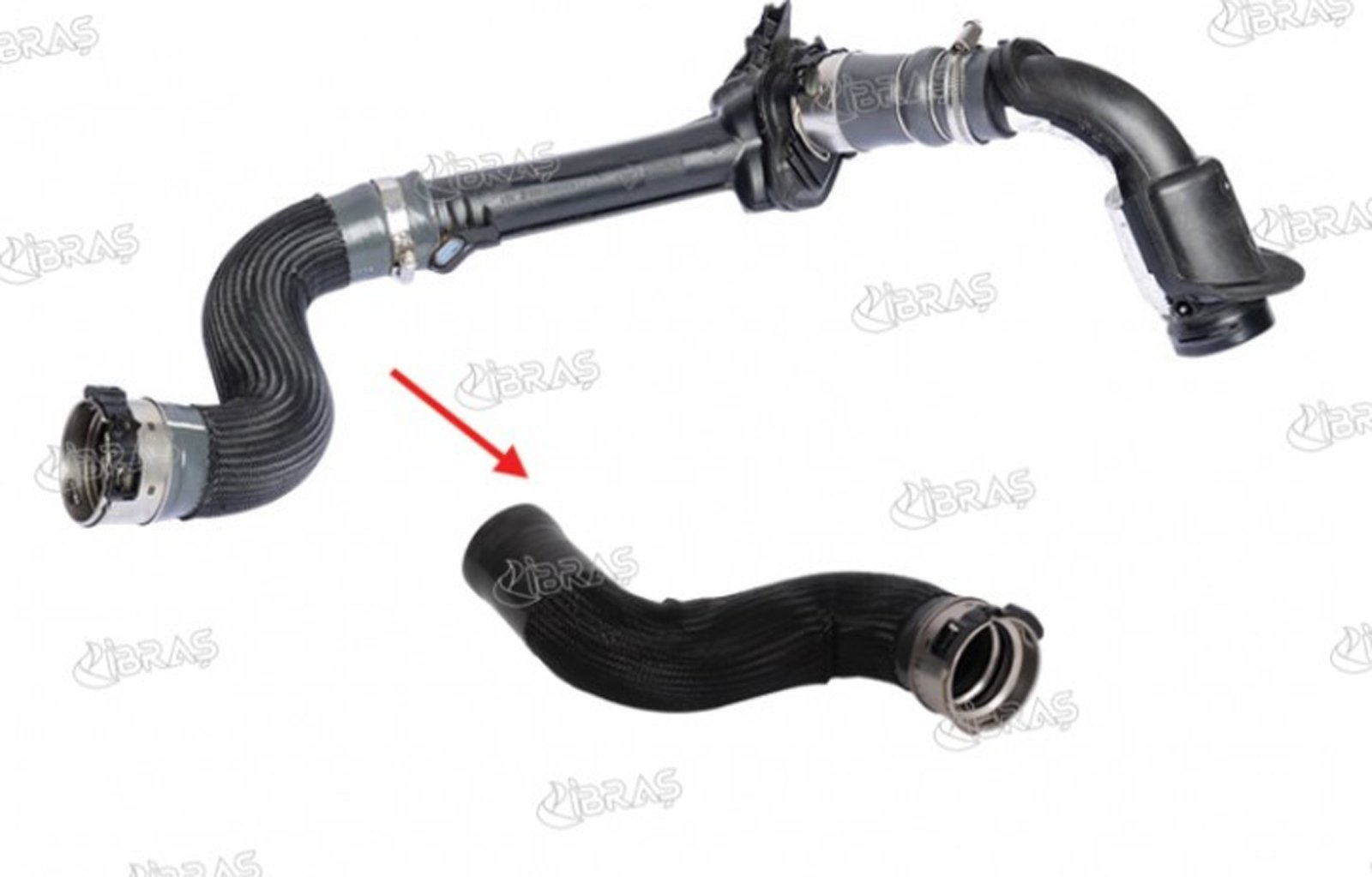 IBRAS-11598 - TURBO HORTUMU BUYUK PLASTIK PARCA HARIC MEGANE III 1.5 DCI FLUENCE 144602487R / IBRAS