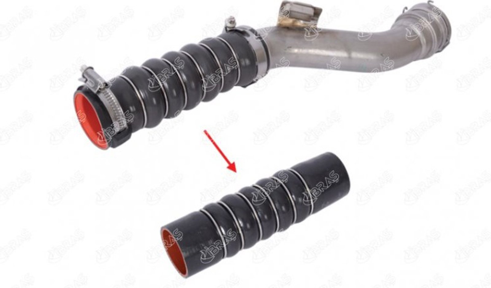 IBRAS-11928 - TURBO HORTUMU(METAL PARCA HARIC) CLIO II MODUS GRAND MODUS 1.5 DCI (8200447887) / IBRAS