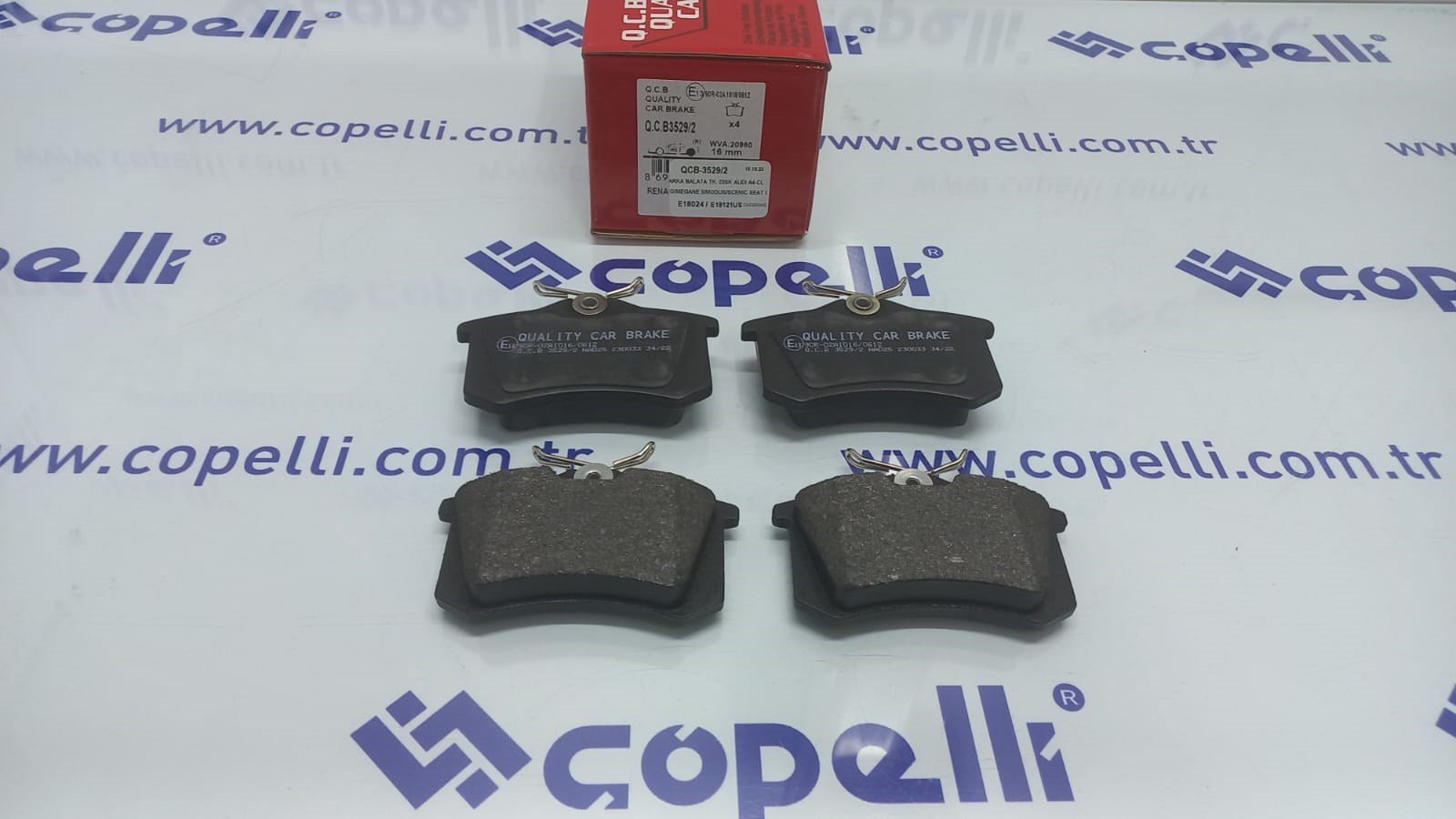 QCB-3529/2 - ARKA BALATA TK. DISK AUDI A4-CLIO/MEGANE II/MODUS/SCENIC SEAT CORDOBA-VWGOLF 98-09 GDB1439 WVA:20960 / CARBRAKE