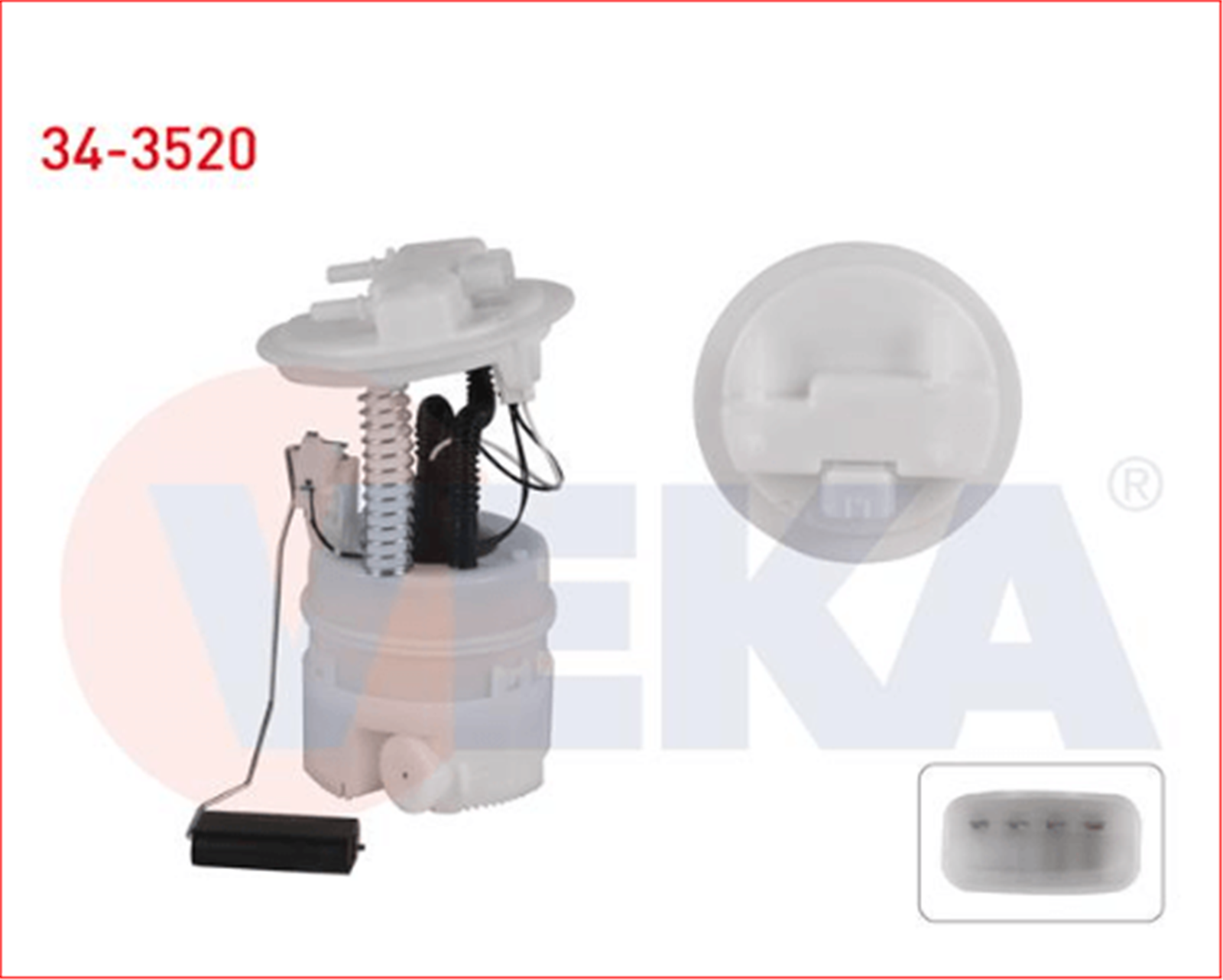 VEKA-34-3520 - YAKIT DEPO SAMANDIRASI 4 BAR CLIO IV 0.9 TCE 2012-170114543R 170114377R-VEKA-RENAULT / VEKA