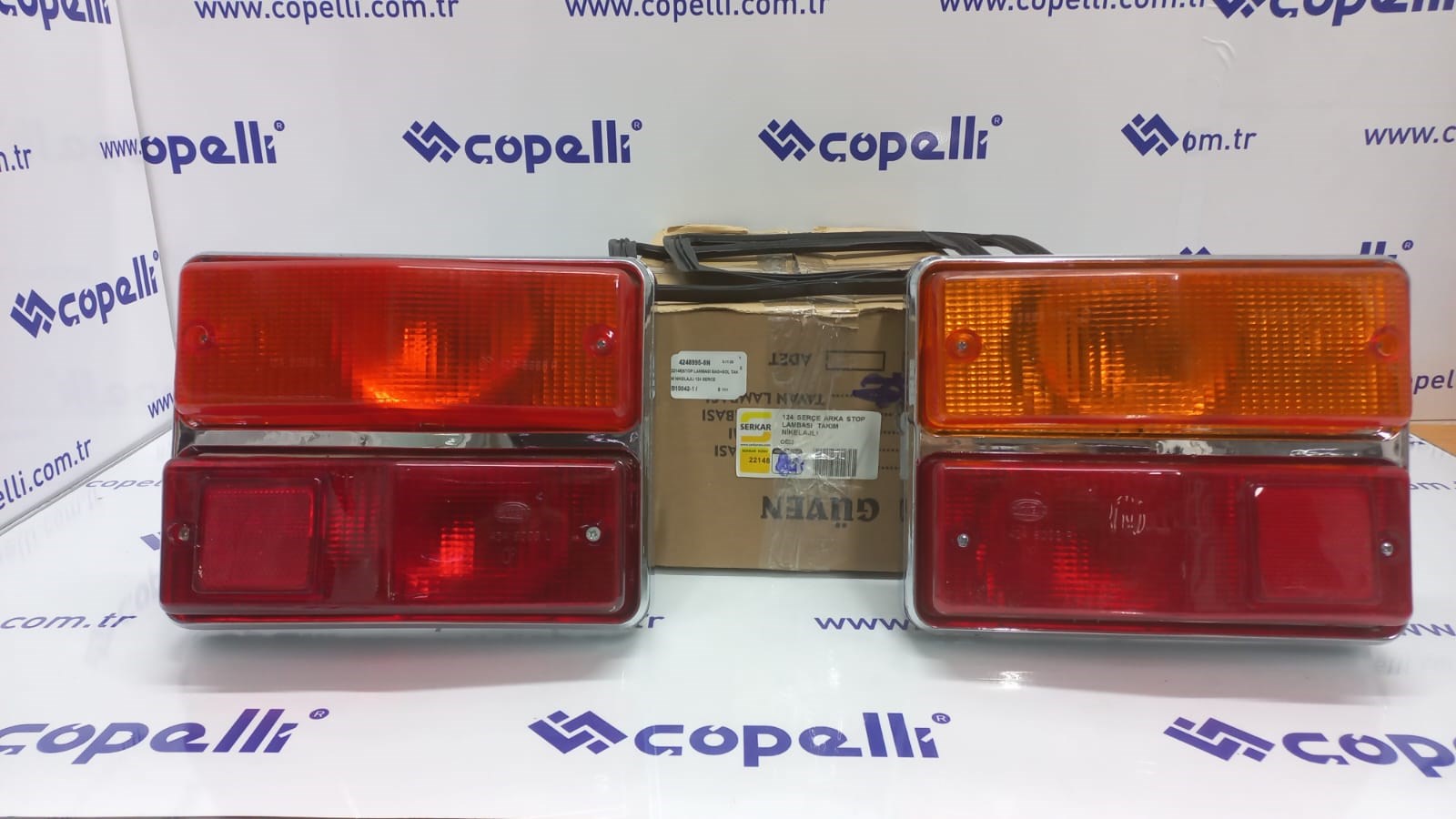 4248995-6N - (22148)STOP LAMBASI SAG+SOL TAKIM NIKELAJLI 124 SERCE / SRK