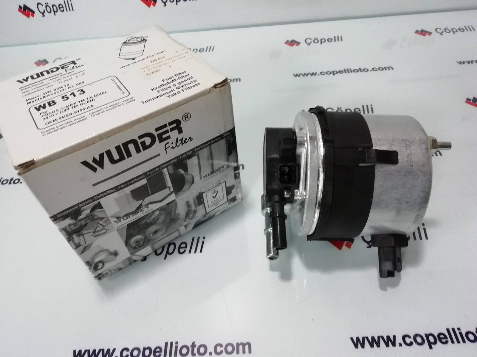 WB 513 - MAZOT FILTRESI, FORD FOCUS C-MAX YM 1,6 DIZEL 2010 S40 1,6 DIZEL (UFI TIP OLAN) 5M5Q-9155-AA 1386037 / WUNDER
