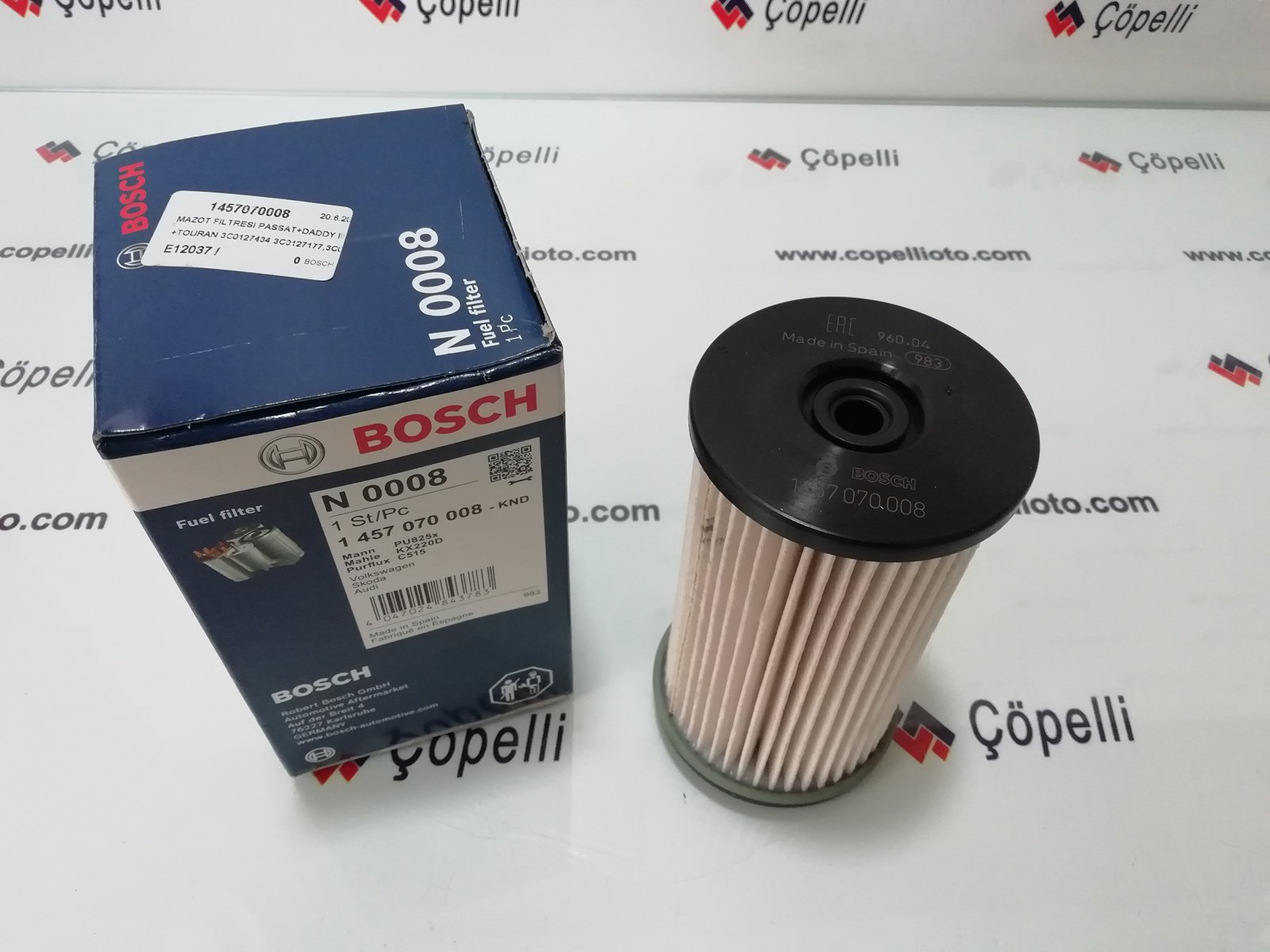 1457070008 - MAZOT FILTRESI PASSAT+DADDY III+TOURAN 3C0127434 3C0127177,3C0127434 / BOSCH