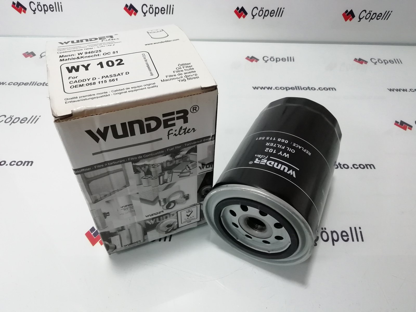 WY 102 - YAG FILTRESI, CADDY D - PASSAT D 068 115 561 SO 813-W 940/25-OC 51 (SO-813 ) / WUNDER