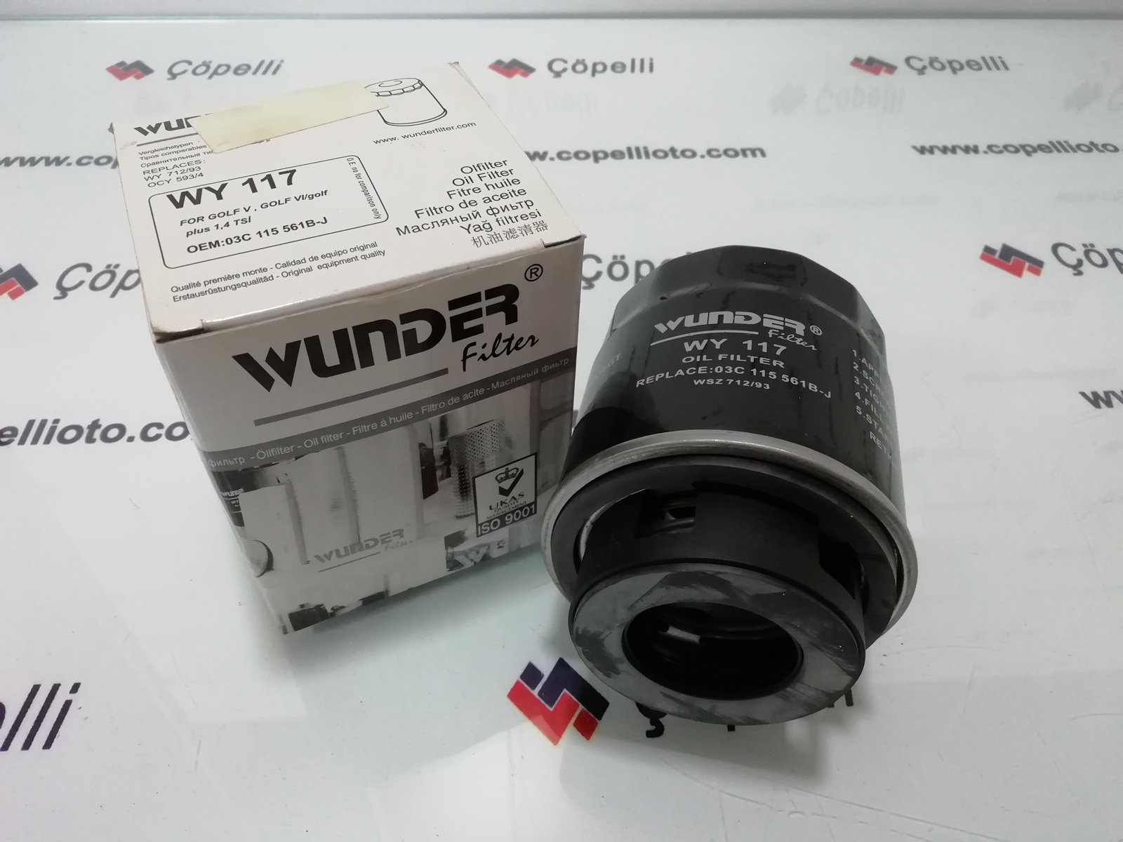 WY 117 - YAG FILTRESI, GOLF V/ VI/GOLF PLUS 1,4 TSI 1,4 03C115561B-J SO 989-H 312 W -W 712/93-OC 593/4 (S / WUNDER