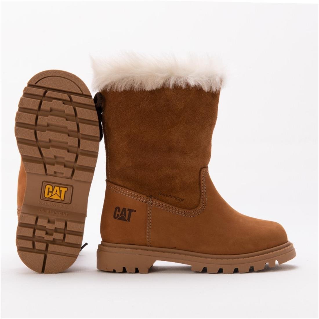 CAT BRUISER SCRUNCH WP COCUK NUBUK DERİ BOT