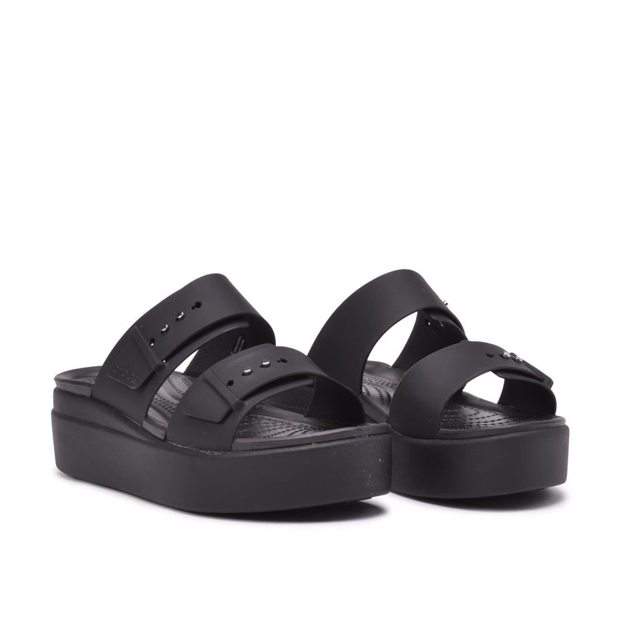 Crocs Brooklyn Buckle Lowwdg Black Wmn's Terlik 207431-001