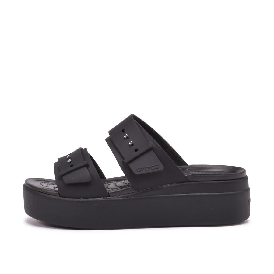 Crocs Brooklyn Buckle Lowwdg Black Wmn's Terlik 207431-001
