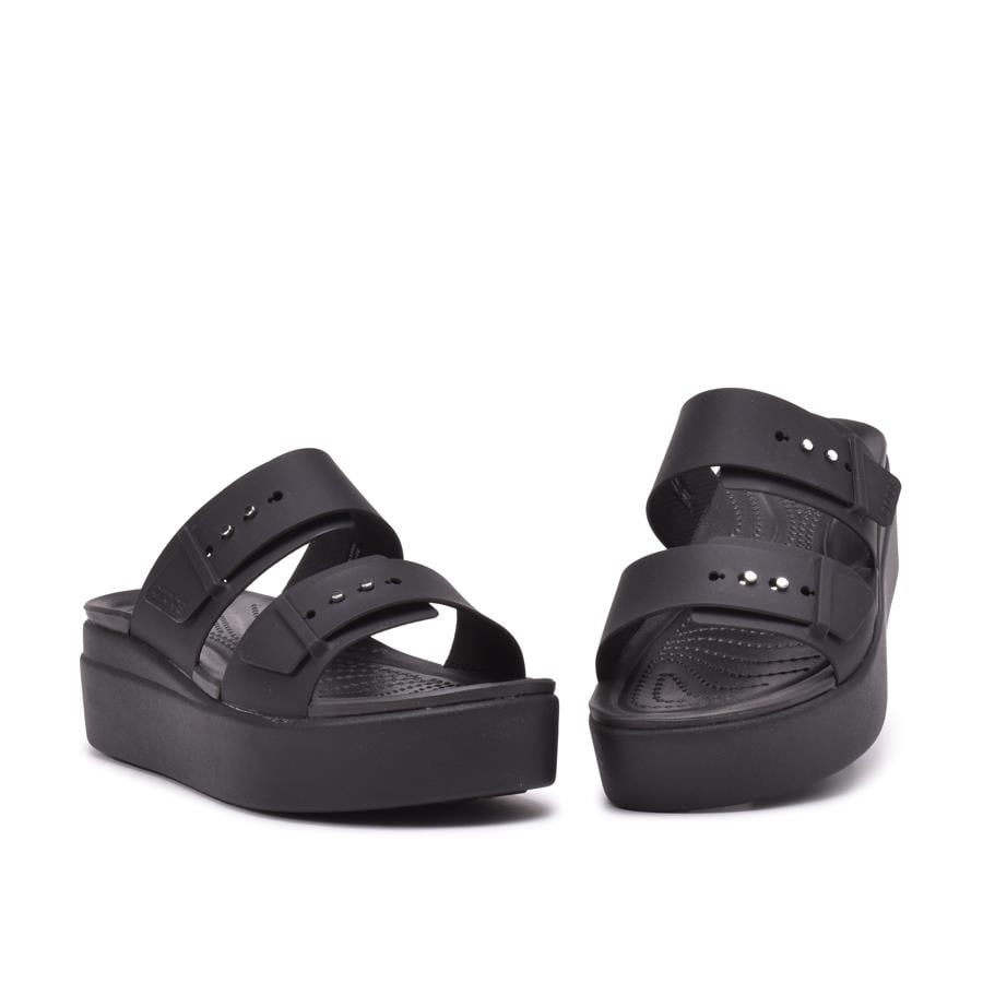 Crocs Brooklyn Buckle Lowwdg Black Wmn's Terlik 207431-001