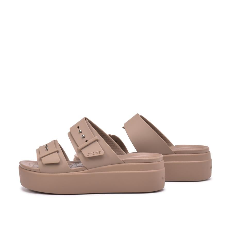 Crocs Brooklyn Buckle Lowwdg Latte Wmn's Terlik 207431-2Q9