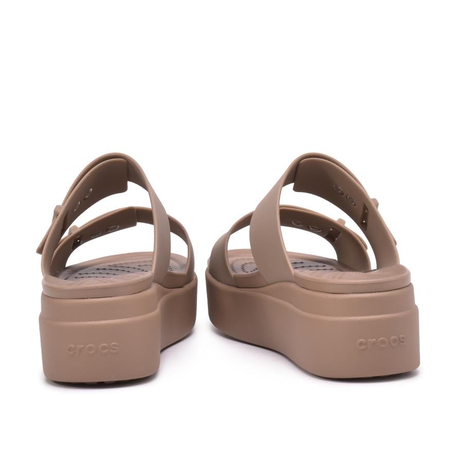 Crocs Brooklyn Buckle Lowwdg Latte Wmn's Terlik 207431-2Q9