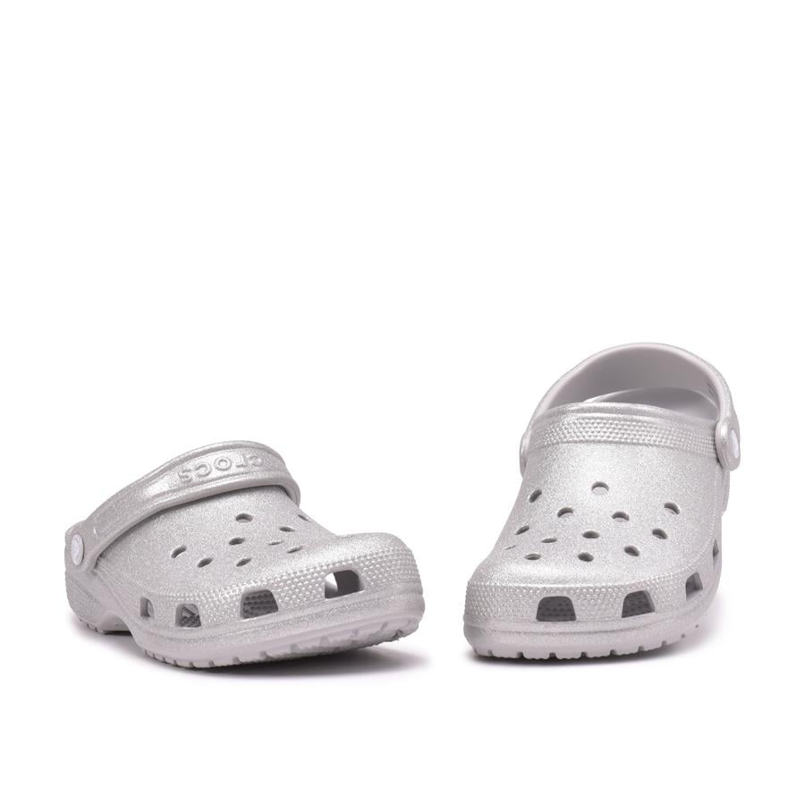Crocs Classic Glitter Clog Silver Glitter Wmn's Terlik 205942-0IC