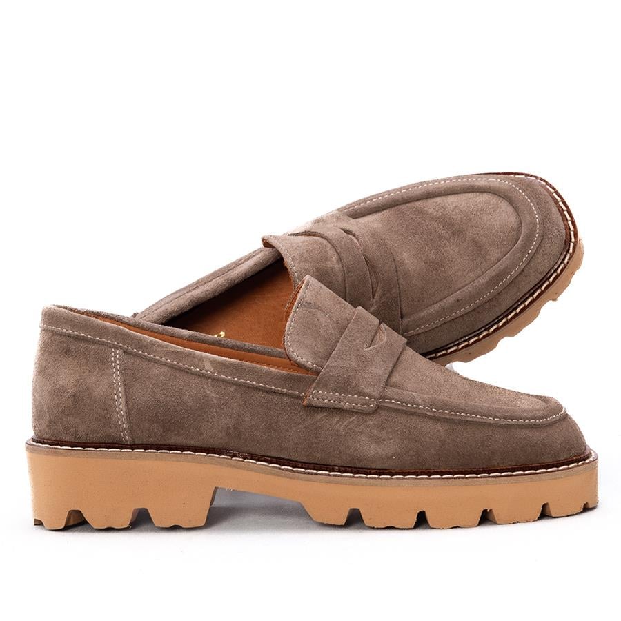 Gusse Adela Kadın Hakıkı Süet Deri Loafer  Ayakkabı 141209-2