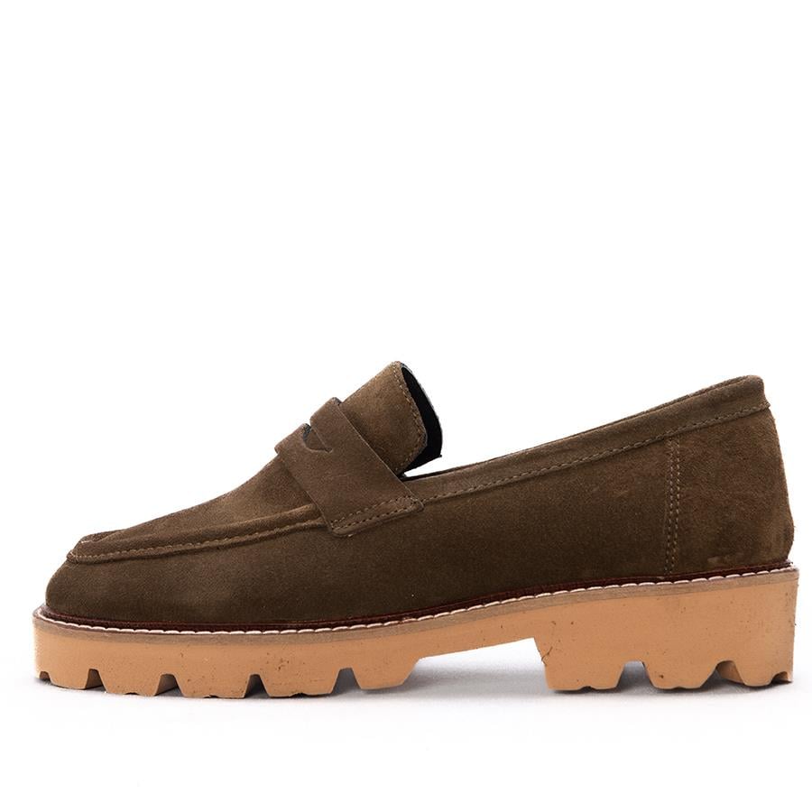 Gusse Adela Kadın Hakıkı Süet Deri Loafer  Ayakkabı 141209-2