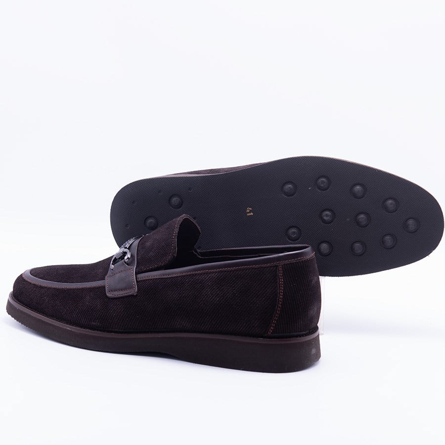 Gusse Alan Erkek Hakiki Süet Deri Loafer Ayakkabı-569
