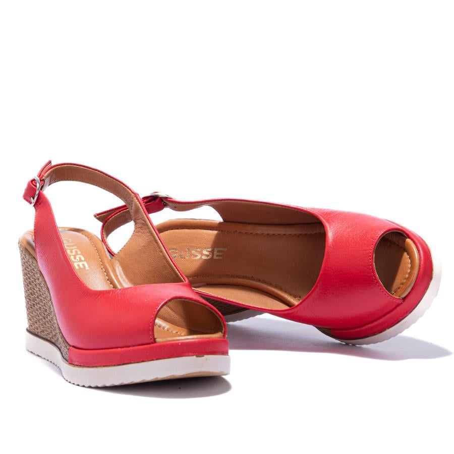 Gusse Anaya Kadın Hakiki Deri Dolgu Topuk Sandalet 500