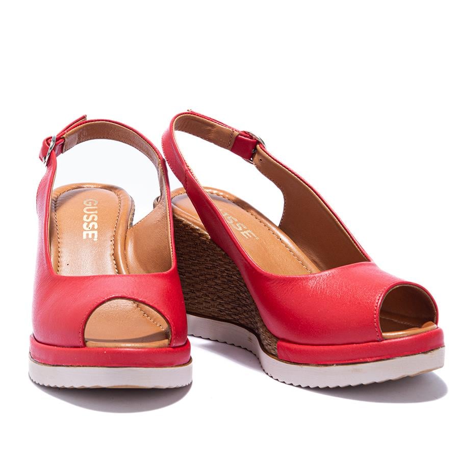 Gusse Anaya Kadın Hakiki Deri Dolgu Topuk Sandalet 500