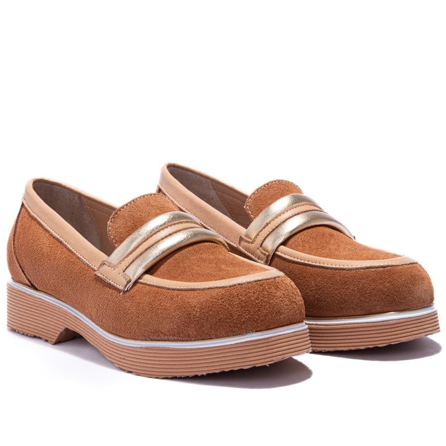 Gusse Brielle Kadın Hakiki Süet Deri Loafer Ayakkabı K151109-2