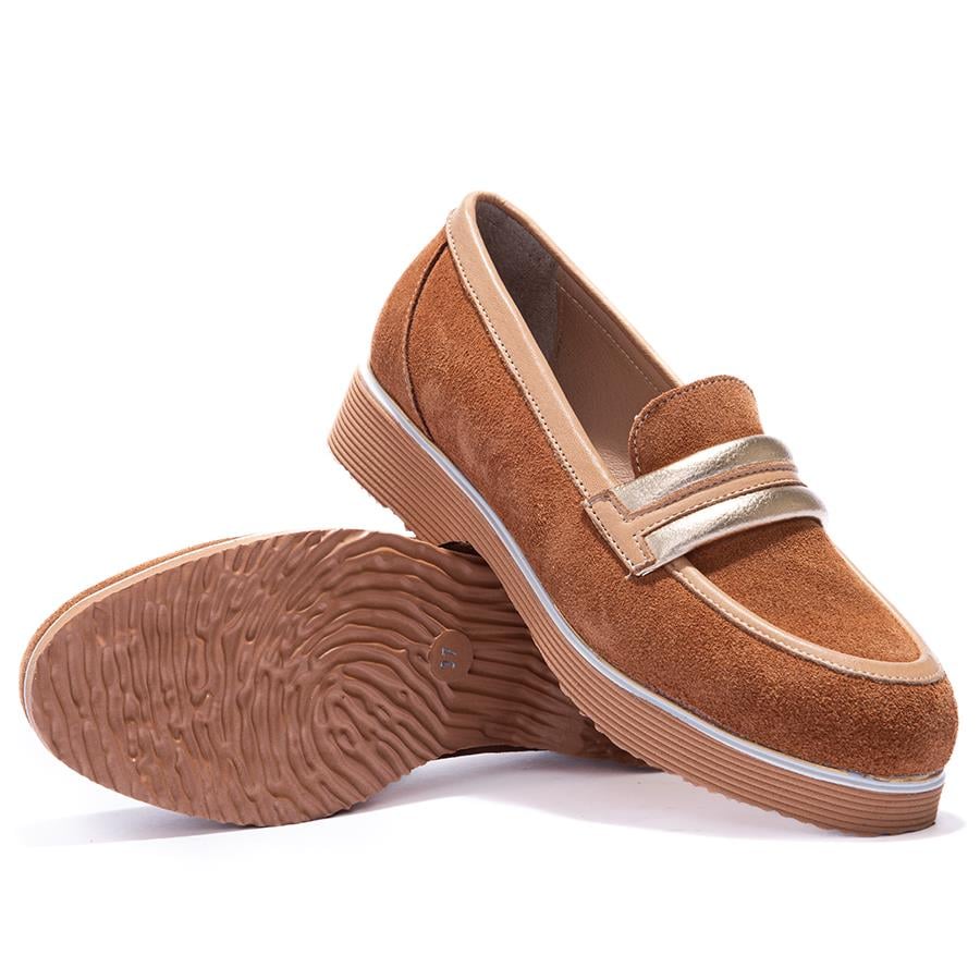 Gusse Brielle Kadın Hakiki Süet Deri Loafer Ayakkabı K151109-2