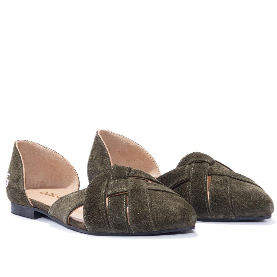 Gusse Chloe Kadın Hakiki Süet Deri Babet-K153-2