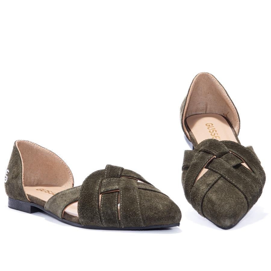 Gusse Chloe Kadın Hakiki Süet Deri Babet-K153-2