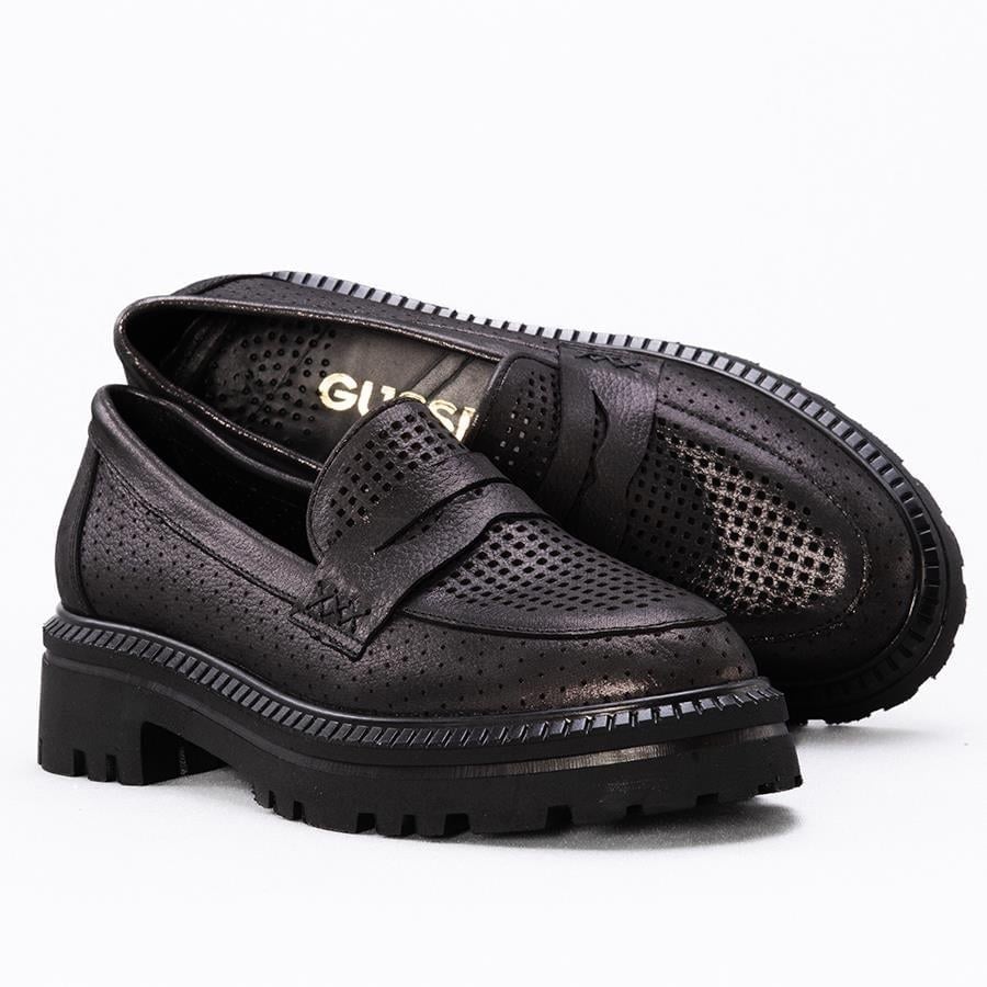 Gusse Franny Kadın Hakiki Simli Deri Sneaker 820