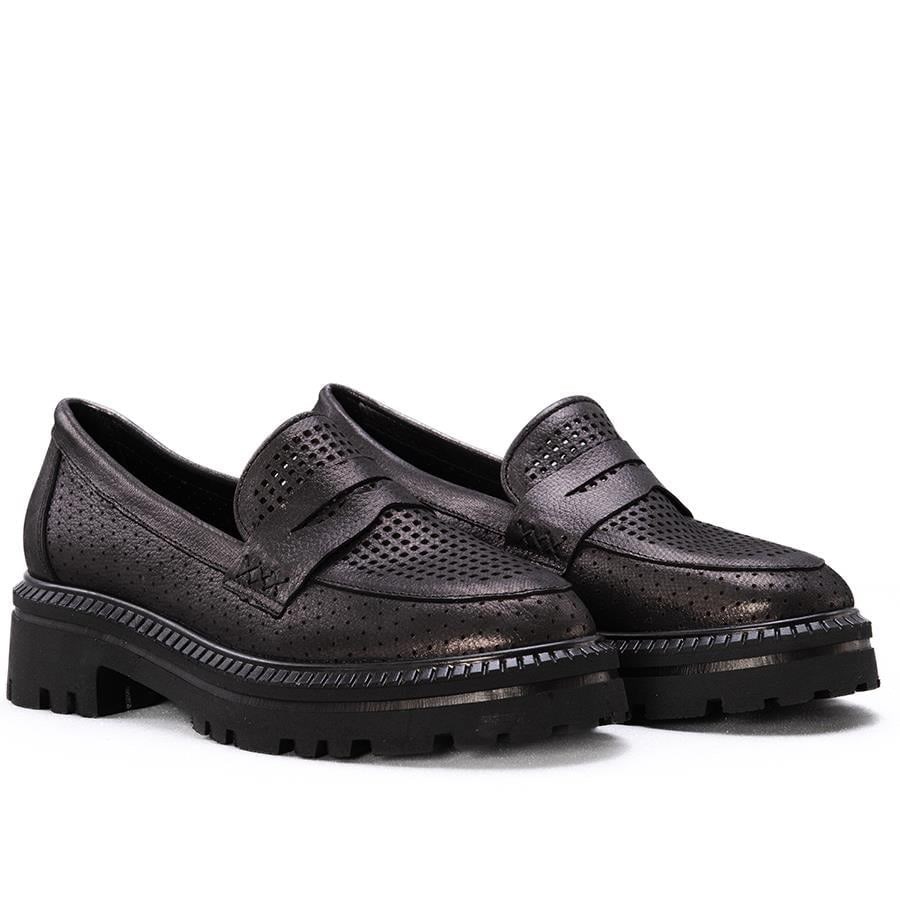 Gusse Franny Kadın Hakiki Simli Deri Sneaker 820