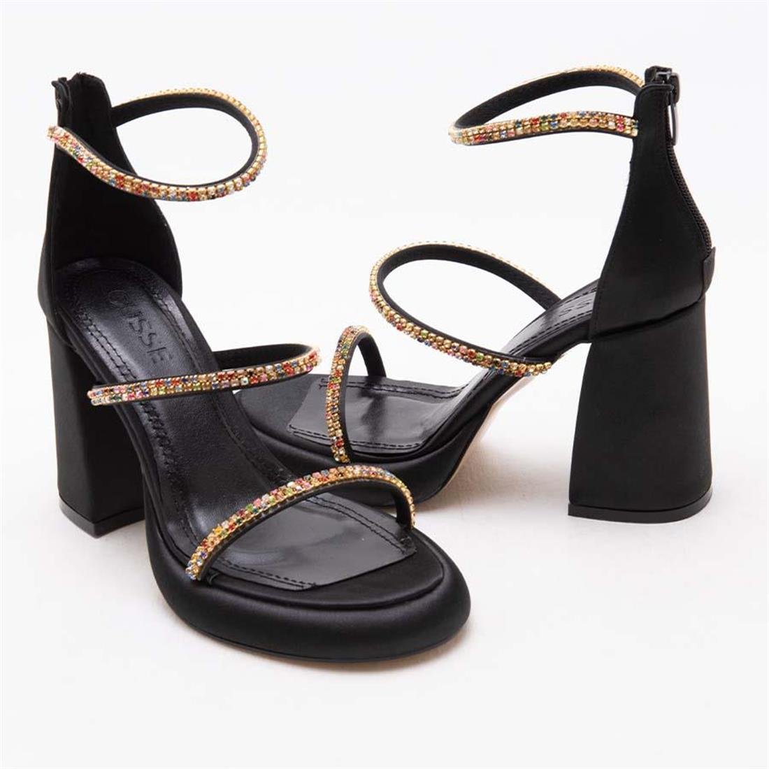 GUSSE DONNA KADIN SATEN SANDALET 1393