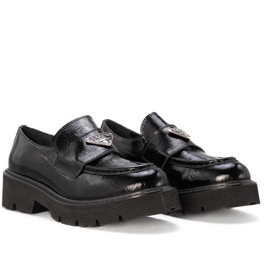 Gusse Evans Kadın Hakiki Rugan Deri Loafer Ayakkabı 5679-3