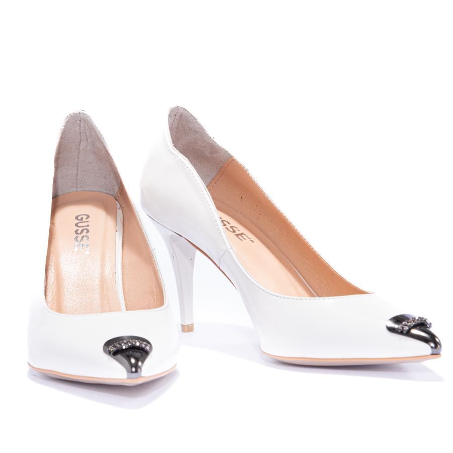 Gusse Gema Kadın Hakiki Rugan Deri Stiletto Ayakkabı-K1605MT1-3