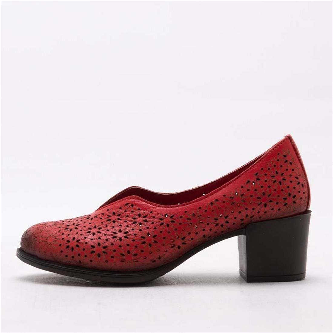 GUSSE LANA KADIN HAKIKI DERI TOPUKLU AYAKKABI 345