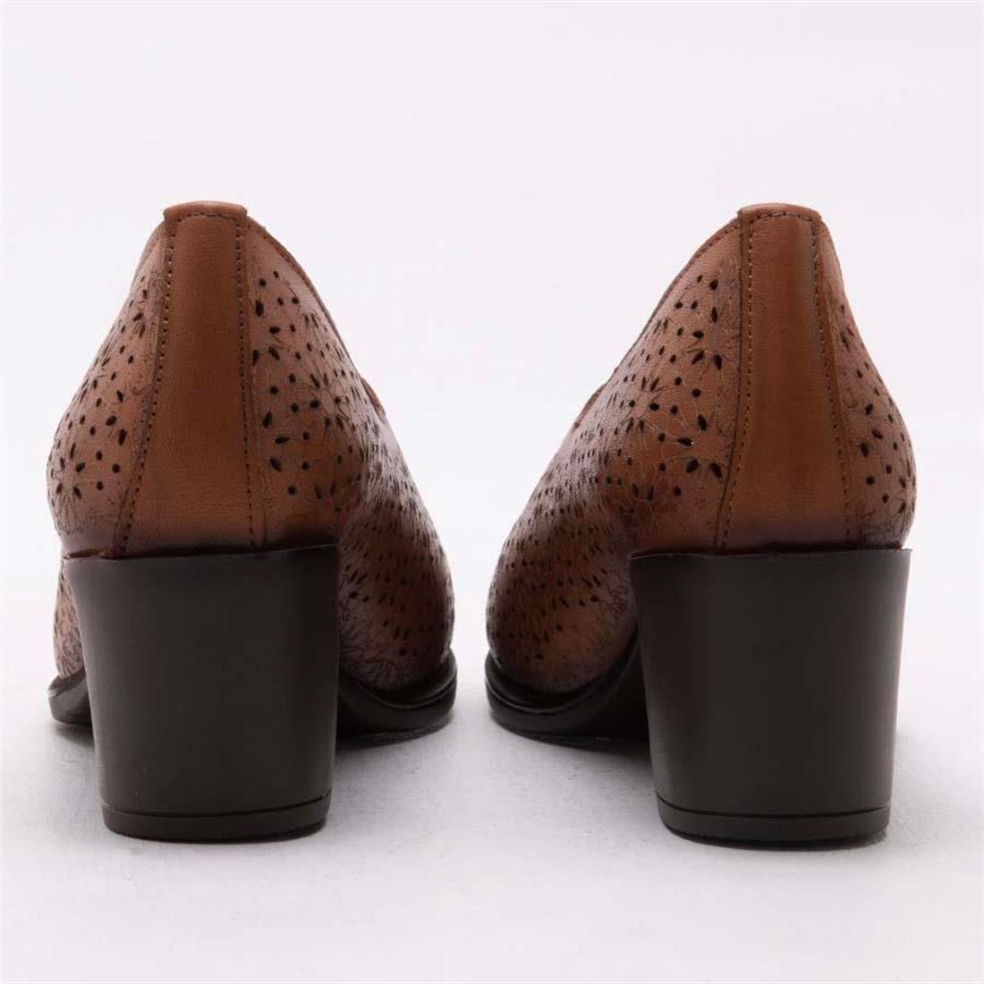 GUSSE LANA KADIN HAKIKI DERI TOPUKLU AYAKKABI 345