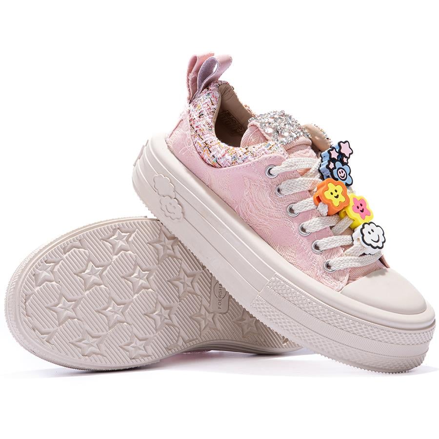 Gusse Scootland Kadın Emoji Taşlı Spor Sneaker Ayakkabı 19000-4